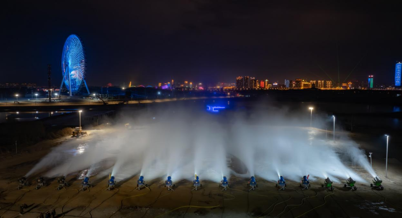 哈尔滨冰雪大世界开始雪雕建设前准备工作